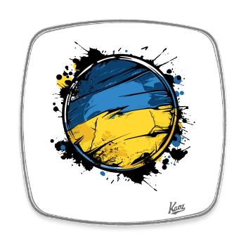 Nous sommes toujours là : une icône de l’Ukraine - Magnet carré - blanc - Devant