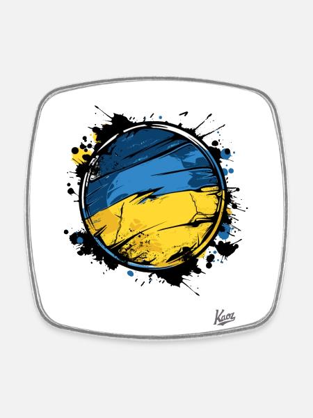 Nous sommes toujours là : une icône de l’Ukraine - Magnet carré - blanc