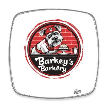 Barkey's Barkery: The Dog Bakery - Square fridge magnet - white - Front