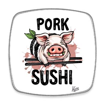 Cochon Cochon, Fête Sushi Cochon - Magnet carré - blanc - Devant