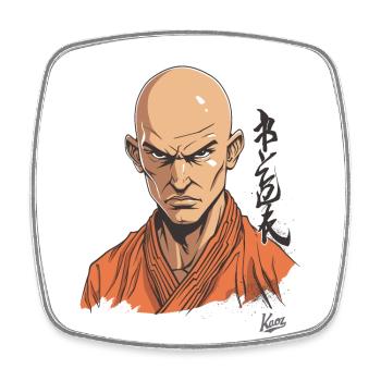 False Shaolin Monk: Martial Arts Parody - Square fridge magnet - white - Front