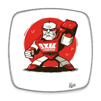 Your funny text here: Robots - Square fridge magnet - white - Front