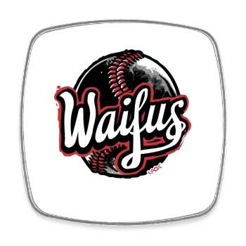Équipe féminine de baseball de Waifus - Magnet carré - blanc - Devant