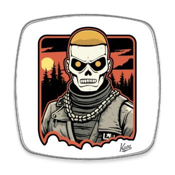 Nature Night of the Freak : Skull Rocker - Magnet carré - blanc - Devant