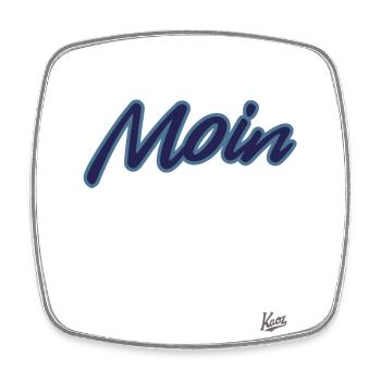 Moin! Frische Designs für coole Klamotten - Viereckiger Kühlschrankmagnet - Weiß - Vorne