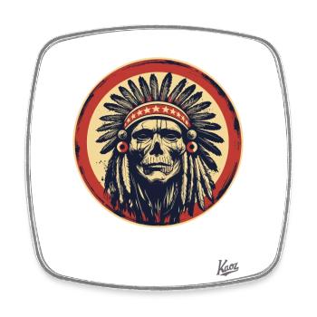 The true patriots are the natives - Square fridge magnet - white - Front