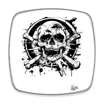 Trash Core: Skulls and Bones - Square fridge magnet - white - Front