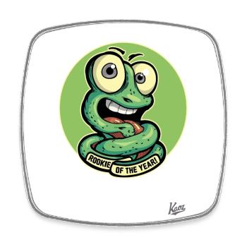 Recrue drôle de l’année : Cartoon Worm - Magnet carré - blanc - Devant