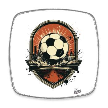 Un emblème pour le football - Magnet carré - blanc - Devant