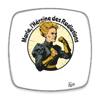 Marie - The Heroine of Radiation - Square fridge magnet - white - Front