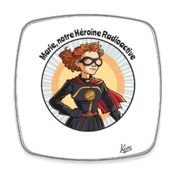 Marie, unsere radioaktive Heldin - Viereckiger Kühlschrankmagnet - Weiß - Vorne