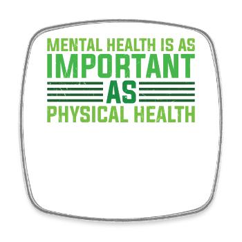 Mental Health Mental Stability - Square fridge magnet - white - Front