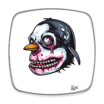 Penguin Mutant Zombie Skull Skull - Square fridge magnet - white - Front