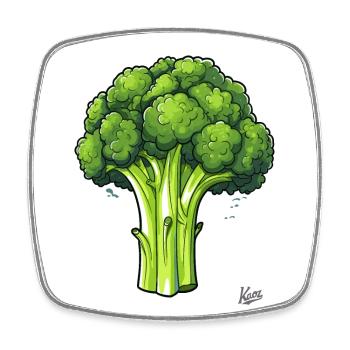 The big, bad broccoli - Square fridge magnet - white - Front