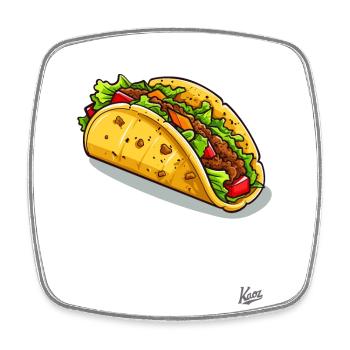 The best, deliciously delicious tacos from Mexico - Square fridge magnet - white - Front