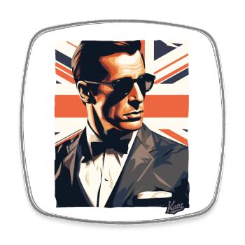 Britische Flagge Chad Geezer Mate Großbritannien - Viereckiger Kühlschrankmagnet - Weiß - Vorne