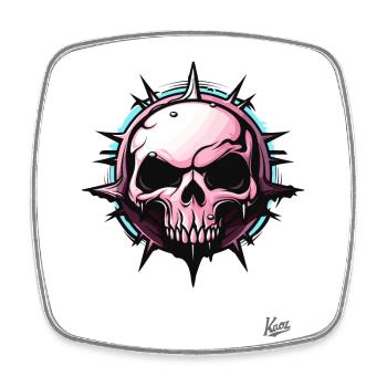 Dark skull sun for - Square fridge magnet - white - Front