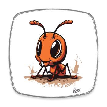 Cute Little Baby Ant - Square fridge magnet - white - Front
