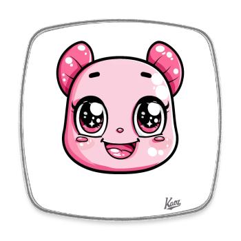 Super Mega Ultra Animal Mignon - Magnet carré - blanc - Devant