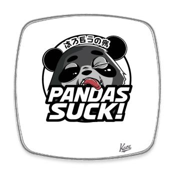 Pandas are stupid: Panda bear bear - Square fridge magnet - white - Front