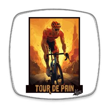 Tour de la souffrance : Cyclistes sur route Cyclisme Courses cyclistes - Magnet carré - blanc - Devant