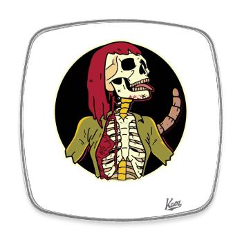Super cool human as a skeleton scorpion - Square fridge magnet - white - Front