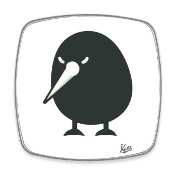 Funny Kiwi Bird - Square fridge magnet - white - Front