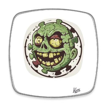 Stupide Drôle Zombie Puzzle Tête - Magnet carré - blanc - Devant