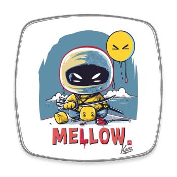 weicher Marshmallow Ninja - Viereckiger Kühlschrankmagnet - Weiß - Vorne