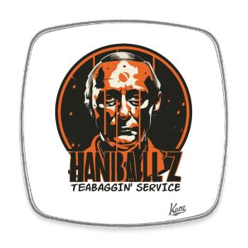 Hanibals Haniballz teabagging Gamer Service - Viereckiger Kühlschrankmagnet - Weiß - Vorne