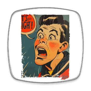1950s Sailor Cartoon: This Is So Tight! - Square fridge magnet - white - Front