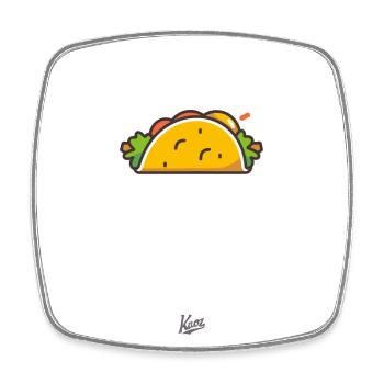 Ein Taco - Viereckiger Kühlschrankmagnet - Weiß - Vorne