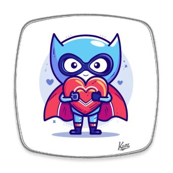 Sweet Hero : le cœur à la main, l’amour à la campagne - Magnet carré - blanc - Devant