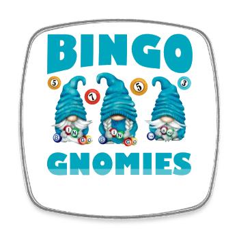 Bingo Gnomies Women Men Funny Bingo - Square fridge magnet - white - Front