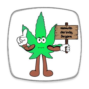 Der Bloom - Weed Cannabis Stoned Hanf Marihuana - Viereckiger Kühlschrankmagnet - Weiß - Vorne