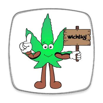 Der Bloom - Weed Cannabis Stoned Hanf Marihuana - Viereckiger Kühlschrankmagnet - Weiß - Vorne