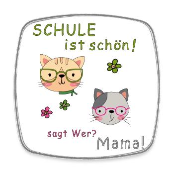 School is beautiful, schoolchild - Square fridge magnet - white - Front