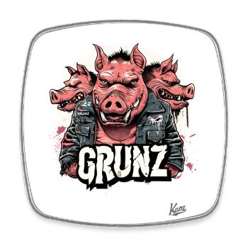 The Pig Rocker Gang - Square fridge magnet - white - Front