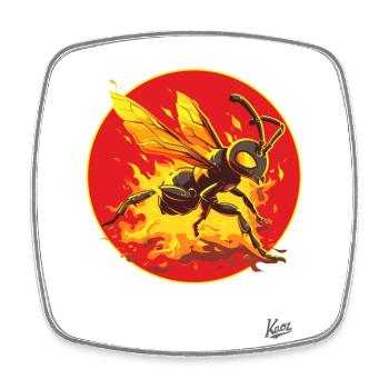 Burning Flying Ant - Square fridge magnet - white - Front