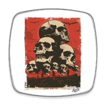 Propaganda Style – A Mountain of Skulls - Square fridge magnet - white - Front