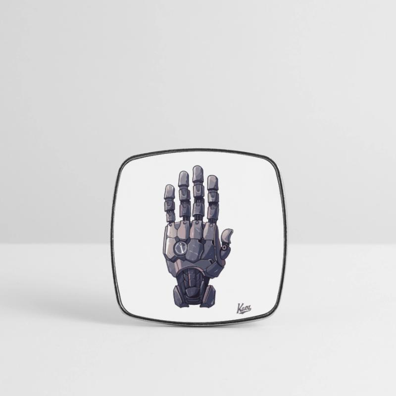 Roboter- oder Cyborg-Hand Viereckiger Kühlschrankmagnet