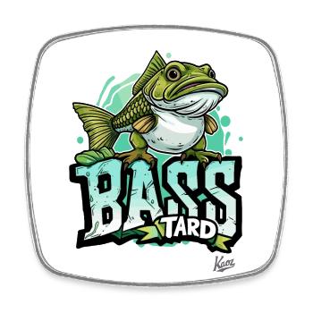 Horror Sea Bass The Bastard Fish - Square fridge magnet - white - Front