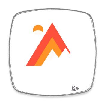 Mountain and nature - Square fridge magnet - white - Front