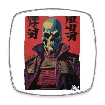 Japanese also have skulls - Square fridge magnet - white - Front