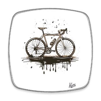 Dreckig und geil: Cyclocross und Gravel Bike - Viereckiger Kühlschrankmagnet - Weiß - Vorne