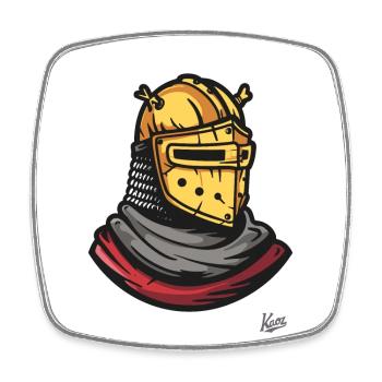 Medieval helmets of the Persian knights - Square fridge magnet - white - Front