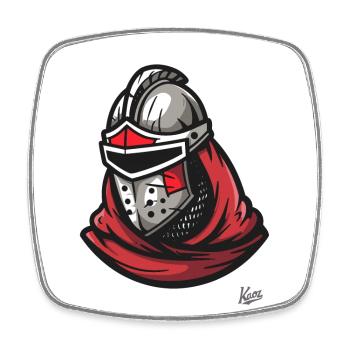 Medieval helmet of Arab knights - Square fridge magnet - white - Front