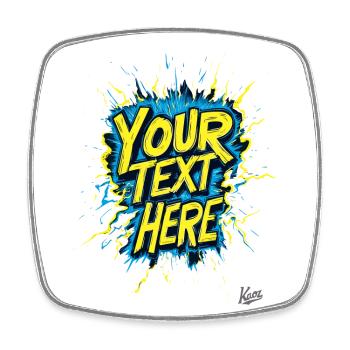 Your text Your style: Create your own design - Square fridge magnet - white - Front