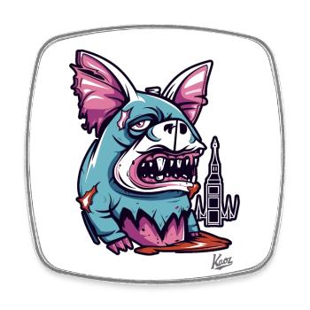 Monster Creature - Square fridge magnet - white - Front