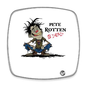 Pete Rotten est mort - Magnet carré - blanc - Devant